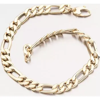 Náramek Náramek žluté zlato 585 Figaro 14R-035 délka 21 cm