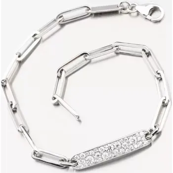 Náramek Dámský náramek bílé zlato 585 zirkon DZF5765-B-ZIR délka 19 cm