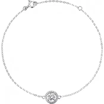 Oblečení a móda Stříbrný náramek AURORA 13M00001 moissanite