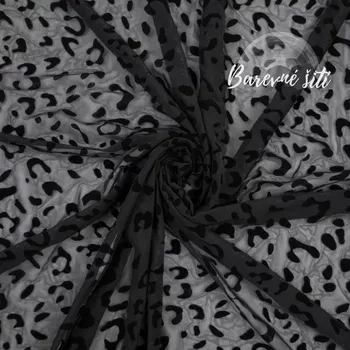 Tyl pružný Černý Leopard (E) 0,60m/ks (Jemný pružný tyl)