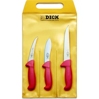 F. Dick 3dílná sada loveckých nožů indoor červená
