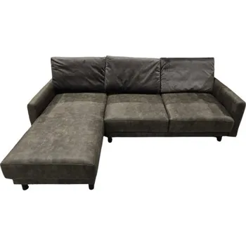 Sedací souprava Antracitová rohová pohovka Doyle 230 x 70 x 160 100% polyester, kov