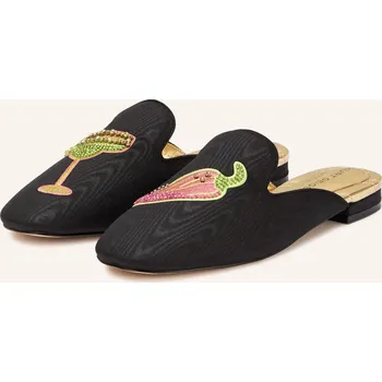 Dámské mokasíny Kurt Geiger Dámské Pantofle S Ozdobnými Kameny, černá /...