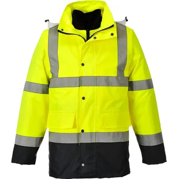 PORTWEST Bunda Hi-Vis 4v1 Contrast Traffic Velikost: 3XL, Barva: žlutá-námořní modrá