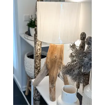 Zahradní dekorace Lampa s teakovou nohou