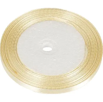 Vánoční dekorace BELLATEX Stuha saténová 6 mm/22,5 m, 008 krémová