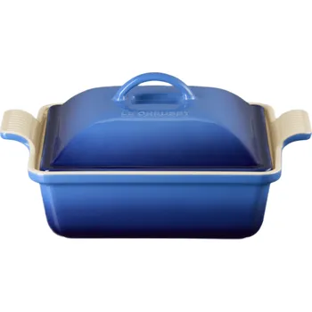 Pánev Le Creuset, Forma na pečení Heritage čtvercová s víkem, 23 cm, hluboká modrá - Formadore