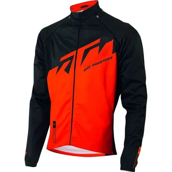 Cyklistická bunda Bunda KTM Factory Character Jacket II. +/- Arms New Black/orange Barva: Oranžová, Velikost: L