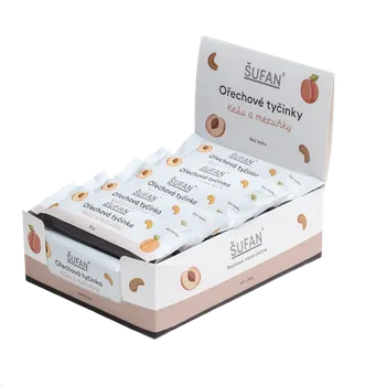 Vyrobeno pro ŠUFAN Ořechové tyčinky Kešu s meruňkami 20 ks - 20x 33 g