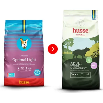Krmivo pro psa Husse Adult Weight Management (dříve Optimal Light) | Kompletní krmivo bez obilovin pro psy s nadváhou, lehce přibírající na váze nebo trpící diabetem (cukrovkou) Balení: 12 kg
