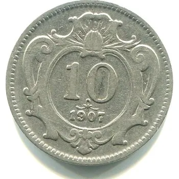 František Josef I. 10 Heller 1907.