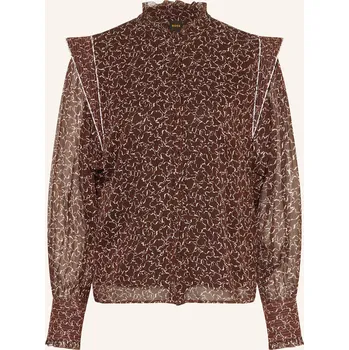 Dámská halenka Boss Dámská Blůza Boulena S Volánky, tmavě červená / režná /...