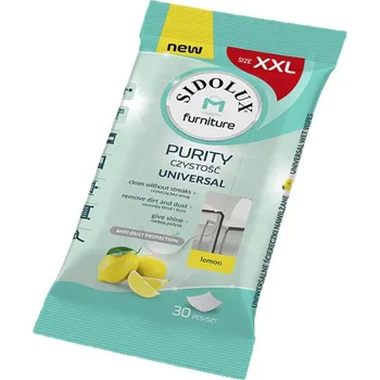 Sidolux Purity M, univerzální vlhčené ubrousky, Lemon 30ks