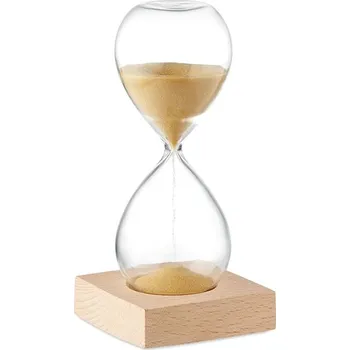 Hodiny Sortland Přesýpací hodiny - 5 minut, na dřevěném podstavci
