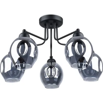 Moderní černý lustr FILLAN 5 stropní svítidlo do obýváku a jídelny SOLLUX LIGHTING