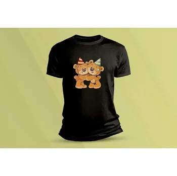 Dětské bavlněné tričko Medvídek Teddy 4. Černá velikost 140 (9-11 let)