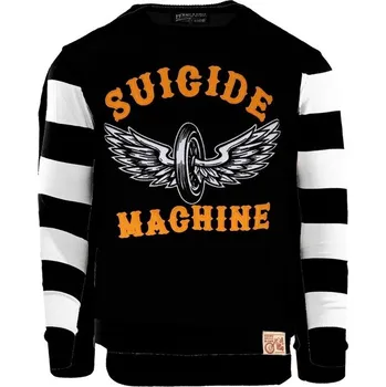 Pánský svetr 13 AND HALF COMPANY SVETR 13 1/2 Outlaw Suicide Machine Sweater Barva: Černá, Velikost: XL