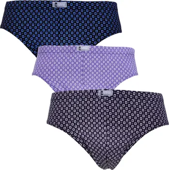Pánské spodní prádlo 3 Pack pánských slipů Andrie PS 3601 černá, grafit, modrá