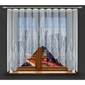 Záclona Dekorační žakárová záclona s řasící páskou PAOLA 170 bílá 300x170 cm MyBestHome