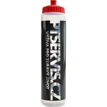 Eurobottle Bidon cyklo lahev 1000 ml čirá s červeným víčkem