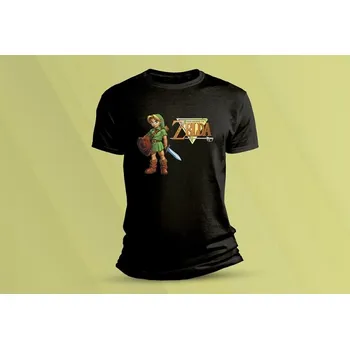 Dětské bavlněné tričko Zelda 2. Černá velikost 140 (9-11 let)