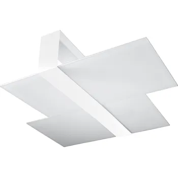 Stropní svítidlo MASSIMO bílé skleněné moderní do obýváku a kuchyně 50 cm Sollux