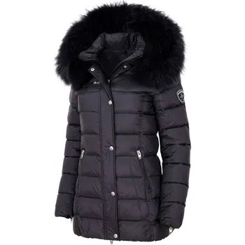 Vypasovaná péřová bunda ROCKANDBLUE JOYCE MID černý límec 48