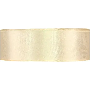 Stuha Saténová stuha oboustranná 25m x 25mm porcelánová