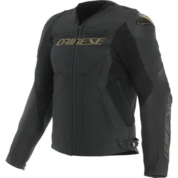 Moto bunda DAINESE RACING 5 LEATHER JACKET # BLACK/GOLD - 44