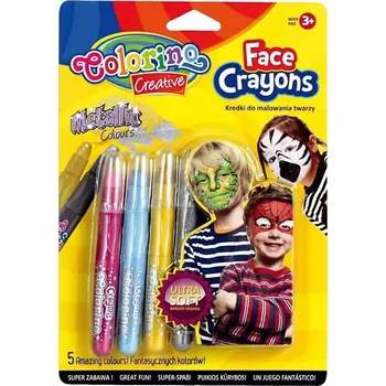 Speciální výtvarná barva Colorino barvy na obličej - metalické, v násadce (5 barev)