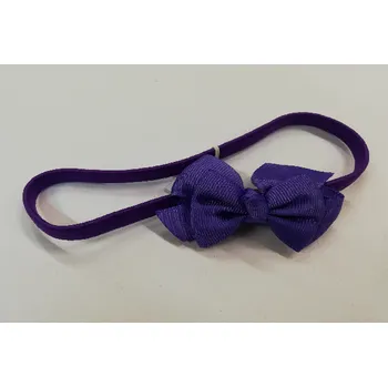 Dětská čelenka s mašlí - fialová