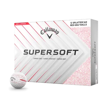 Golfový míček Callaway Supersoft Splatter 360 Golf Balls, Red