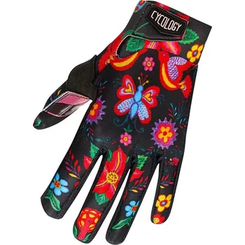 Cyklistické rukavice MTB cyklistické rukavice Cycology Frida (Motiv Frida, velikost L)