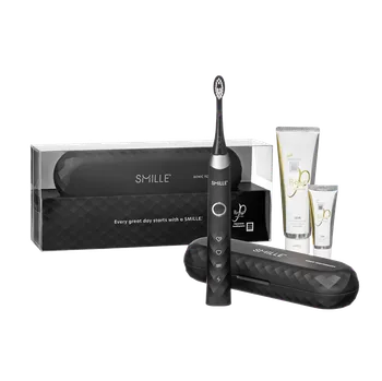 Péče o chrup SMILLE Sonic Brush - Prémiový sonický kartáček s kónickými vlákny SANGI, černý + dárek a doprava zdarma