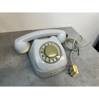 Mobilní telefon Retro pevný telefon - starý stolní vytáčení TESLA - Stropkov T65S 3FP 120 44 1968 - šedý
