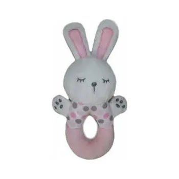 Chrastítko zvířátko růžové – 14 cm