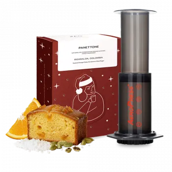 Příprava kávy DAK Christmas Panettone coffee Aeropress Set