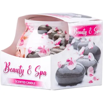 Svíčka Sklo Dekor 80 x 72 mm Beauty&Spa pink vonná svíčka