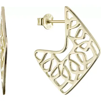 Oblečení a móda Pozlacené náušnice moderně vzorované 61172