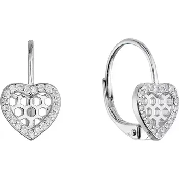 Náušnice Evolution Group Stříbrné náušnice srdíčka 11715.1