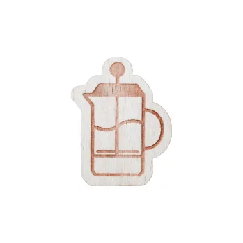 Náhradní díl pro kávovar ElisBart - Brož french press - dřevěná gravírovaná