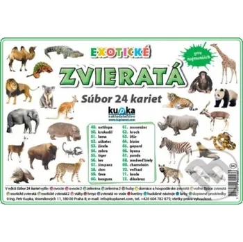 Encyklopedie Súbor 24 kariet - Zvieratá (exotické) - Kupka Kupka