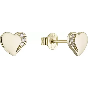Náušnice Pozlacené náušnice srdíčka 11784.1