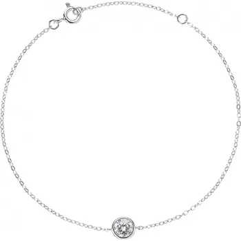 Oblečení a móda Stříbrný náramek AMELIA 13M00002 moissanite