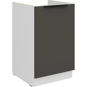 Kuchyňská skříňka 50 ZL 1F BB, Spodní kuchyňská skříňka pod dřez Aria grafit​​/bílá