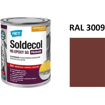 univerzální barva Soldecol HS Epoxy SG | RAL 3009 červenohnědá 0,75 L