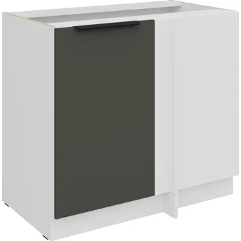 Kuchyňská skříňka 105 ND 1F BB, Spodní rohová kuchyňská skříňka Aria grafit/bílá