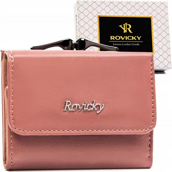 Módní doplněk Dámská kožená peněženka růžová - Rovicky Lupe růžová