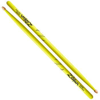 Příslušenství pro bicí nástroj ZILDJIAN Hickory Neon Yellow 5A Acorn