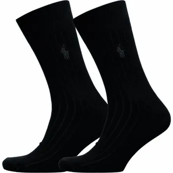 Pánské ponožky Ponožky Polo Ralph Lauren Cotton-rib Egyptian-sox-2pk 449655209-black